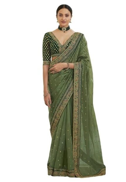 Womens Georgette Saree For Womens (SSFB-SARI2845)
